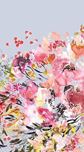 מגבות אורח נייר חלומות פרחי בר | שתי חבילות של מפיות מזנון 15-3 רובד | אביזרי מסיבות גן אביב